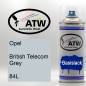 Preview: Opel, British Telecom Grey, 84L: 400ml Sprühdose, von ATW Autoteile West.